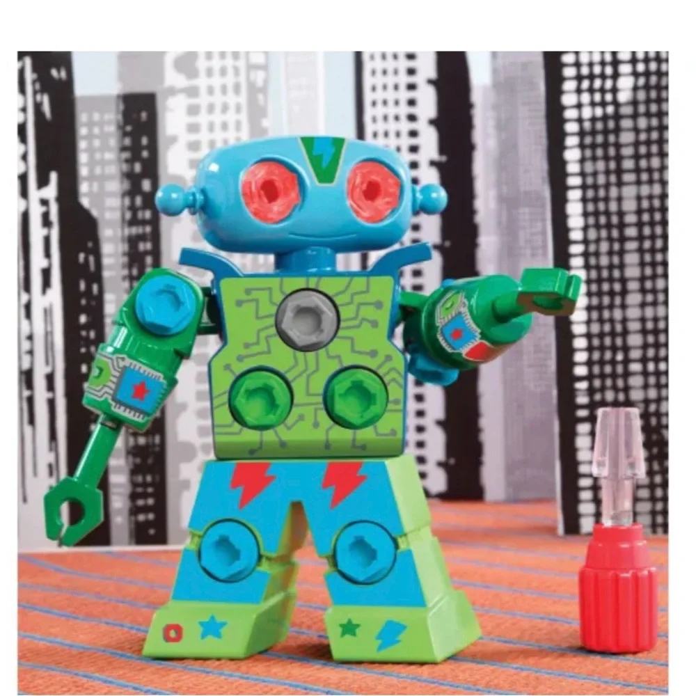 Build & Play Robot Toy - Blue and Green